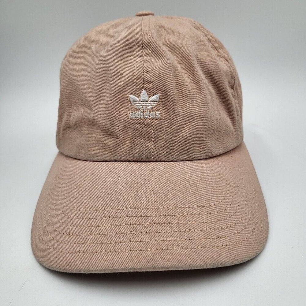 Adidas Hat Cap Strapback Pink White Trefoil Small Logo Athleisure Womens